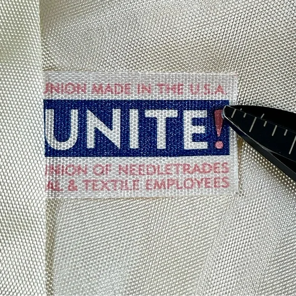 Alorna Vintage 90s Soutache Trim Button Front Ivory Wool Swing Coat - Picture 9 of 10